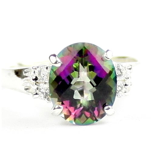 SR123 Mystic Fire Topaz 925 Sterling Silver Ring, Image 1