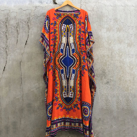 V Neck Long Caftan Dress / Cover Up Image 4