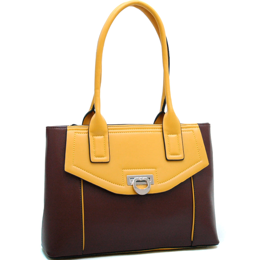 Dasein Classic Chic Two Tone Shoulder Bag Image 1