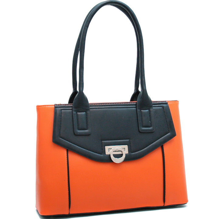 Dasein Classic Chic Two Tone Shoulder Bag Image 3