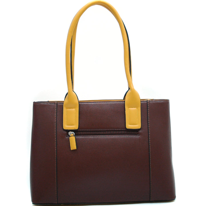 Dasein Classic Chic Two Tone Shoulder Bag Image 4