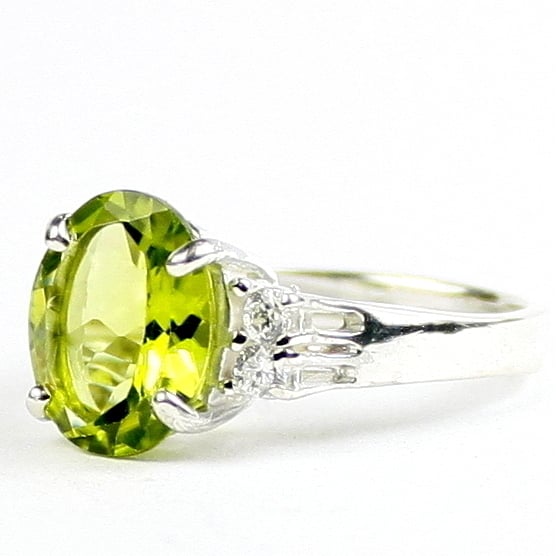 Peridot 925 Sterling Silver Ring SR123 Image 2