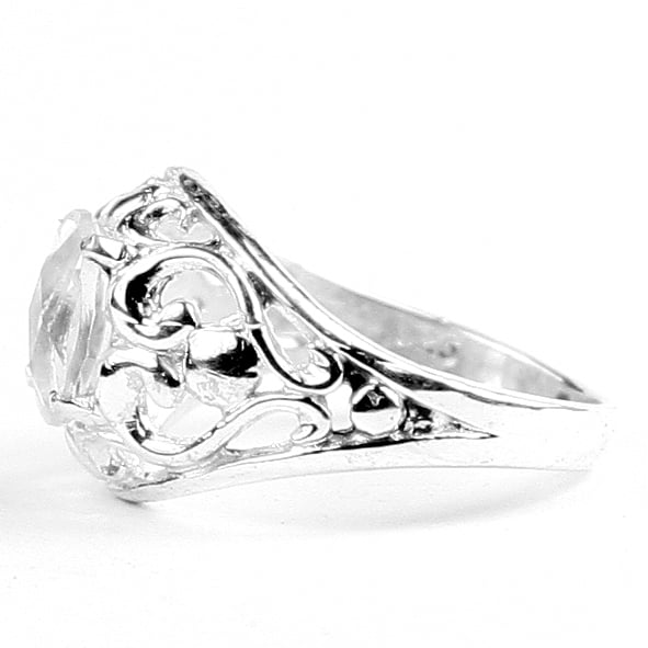 SR111 Silver Topaz Sterling Silver Ladies Ring Image 3