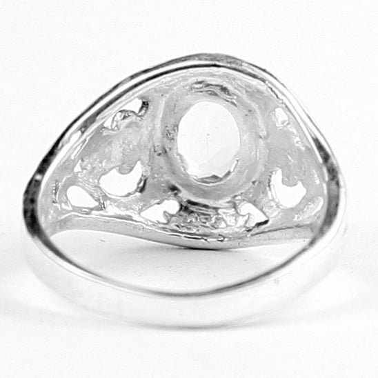 SR111 Silver Topaz Sterling Silver Ladies Ring Image 4