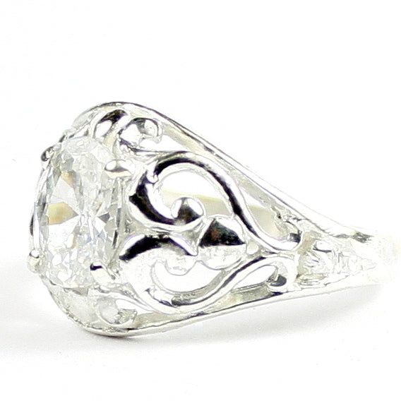 Cubic Zirconia Sterling Silver Ladies Ring SR111 Image 2