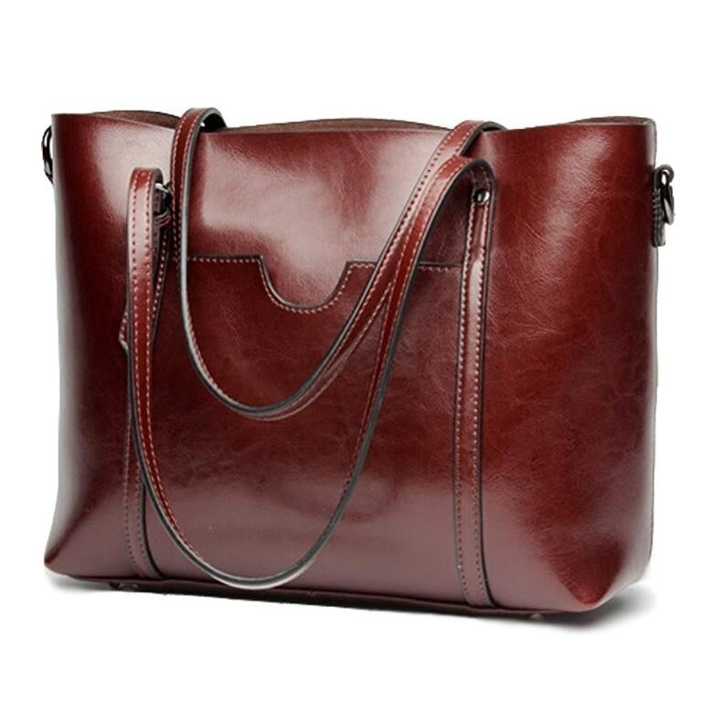 Womens Handbag Leather Tote Shoulder Bags Image 2