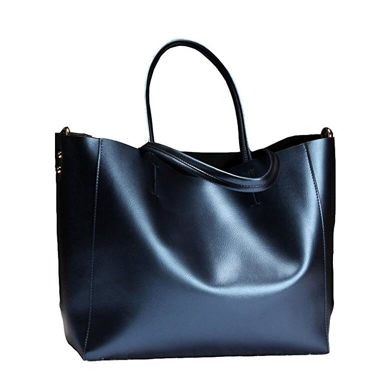 Womens Handbag Soft Leather Tote Shoulder Bag Image 3