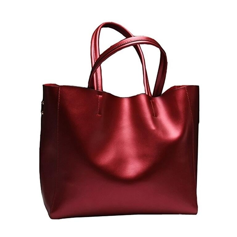 Womens Handbag Soft Leather Tote Shoulder Bag Image 4