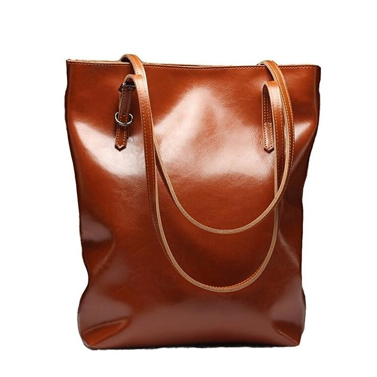 Womens Handbag Soft Leather Large Tote Shoulder Bag Image 1