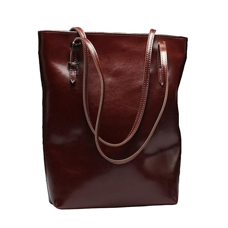 Womens Handbag Soft Leather Large Tote Shoulder Bag Image 4