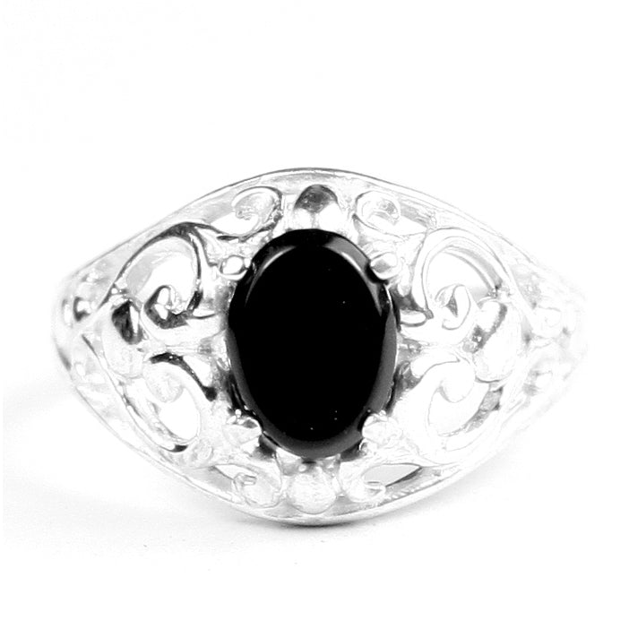 Black OnyxSterling Silver Ladies RingSR111 Image 1