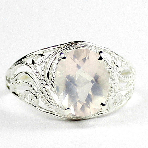 Rose Quartz 925 Sterling Silver Ladies Ring SR083 Image 1