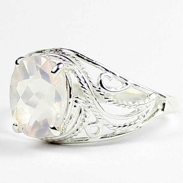 Rose Quartz 925 Sterling Silver Ladies Ring SR083 Image 2