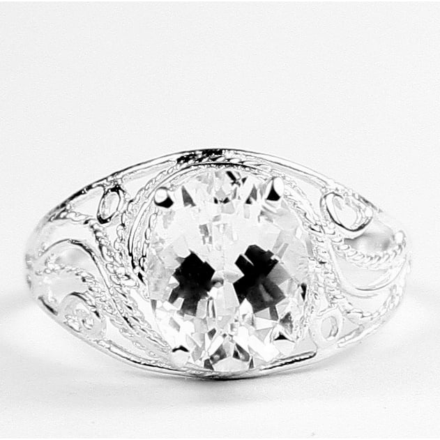 Silver Topaz 925 Sterling Silver Ladies Ring SR083 Image 1