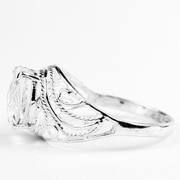 Silver Topaz 925 Sterling Silver Ladies Ring SR083 Image 3