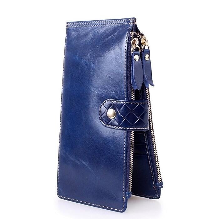 Womens Large Capacity Card Purse Leather Wallet Image 1