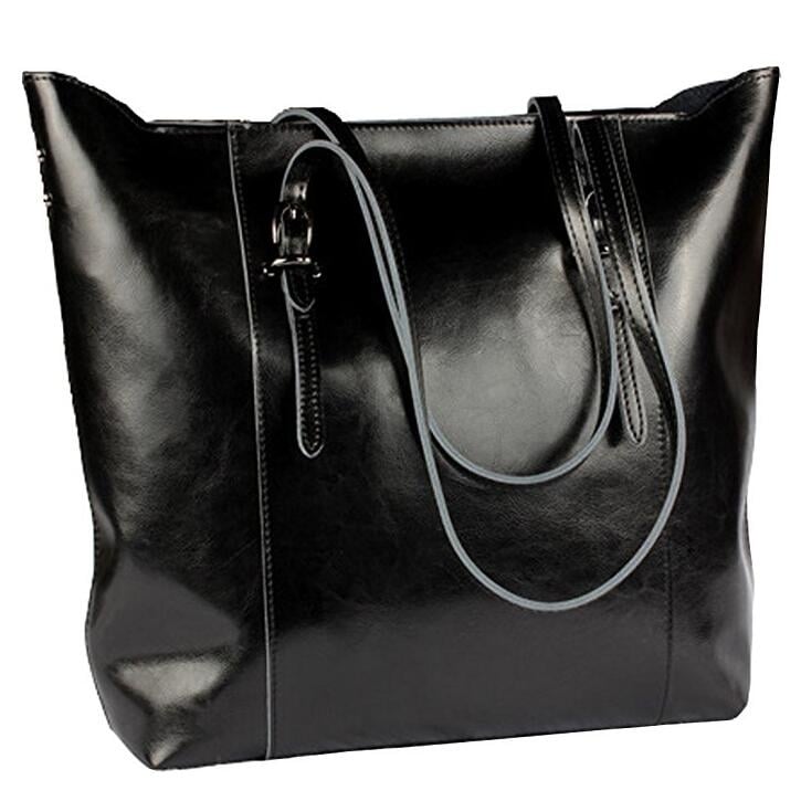 Womens Hobo Handbag Genuine Soft Leather Large Tote Shoulder Bag with Removable Strap Image 2