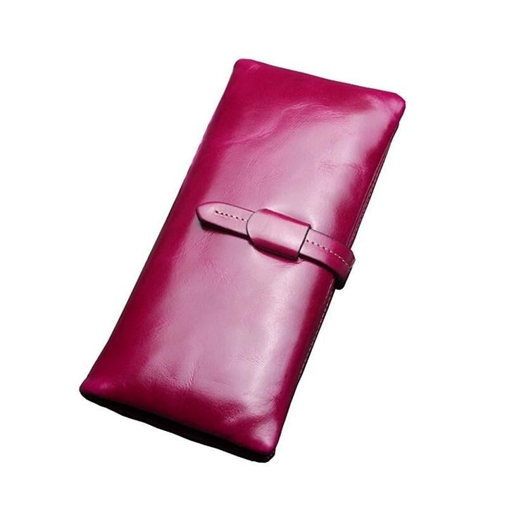 Womens Purse Handbag Large Capacity Genuine Leather Envelope Clutch Wallet Soft Hot Image 1