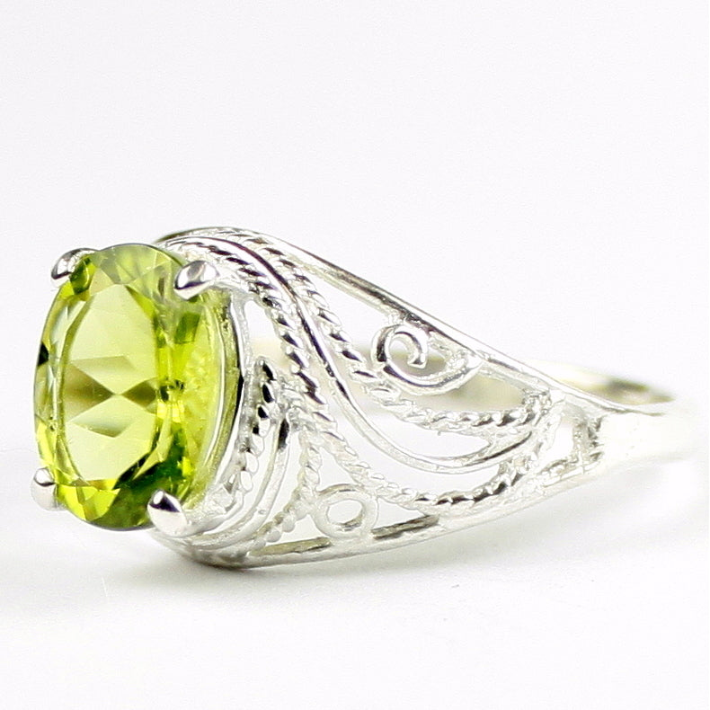 Peridot 925 Sterling Silver Ladies Ring SR083 Image 2