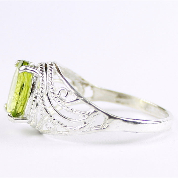 Peridot 925 Sterling Silver Ladies Ring SR083 Image 3