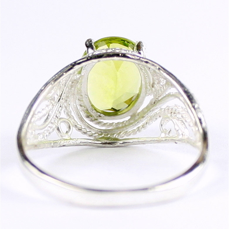 Peridot 925 Sterling Silver Ladies Ring SR083 Image 4