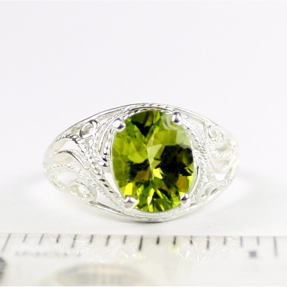 Peridot 925 Sterling Silver Ladies Ring SR083 Image 4