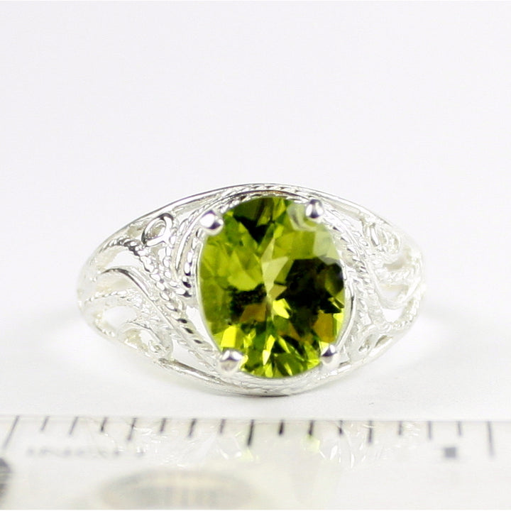 Peridot 925 Sterling Silver Ladies Ring SR083 Image 4