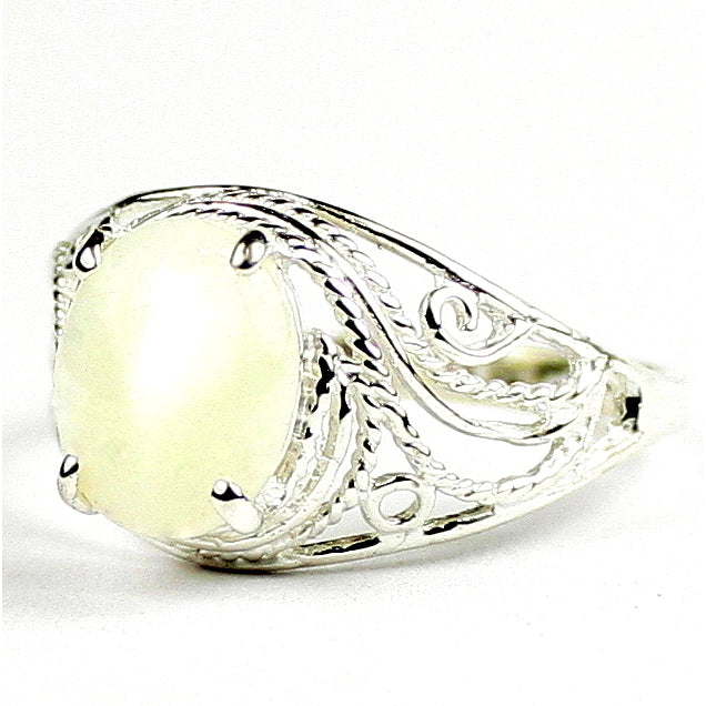 Mother of Pearl 925 Sterling Silver Ladies Ring SR083 Image 2