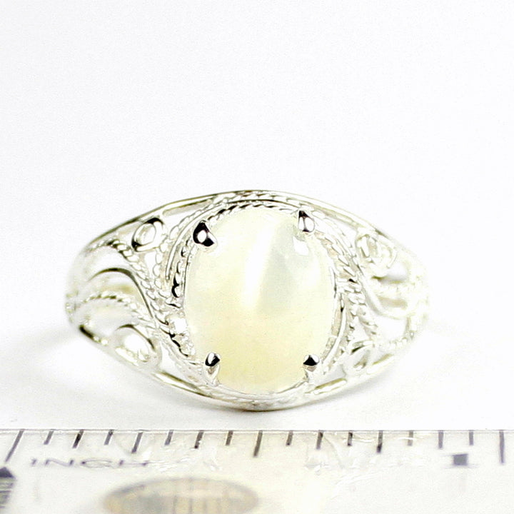 Mother of Pearl 925 Sterling Silver Ladies Ring SR083 Image 4