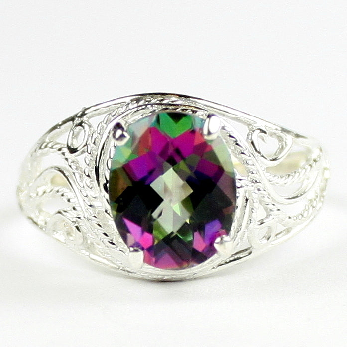 SR083 Mystic Fire Topaz 925 Sterling Silver Ladies Ring, Image 1