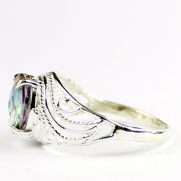 SR083 Mystic Fire Topaz 925 Sterling Silver Ladies Ring, Image 3