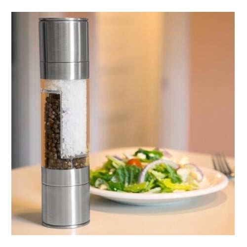 2 In 1 Stainless Steel Manual Pepper Salt Spice Mill Grinder Image 3