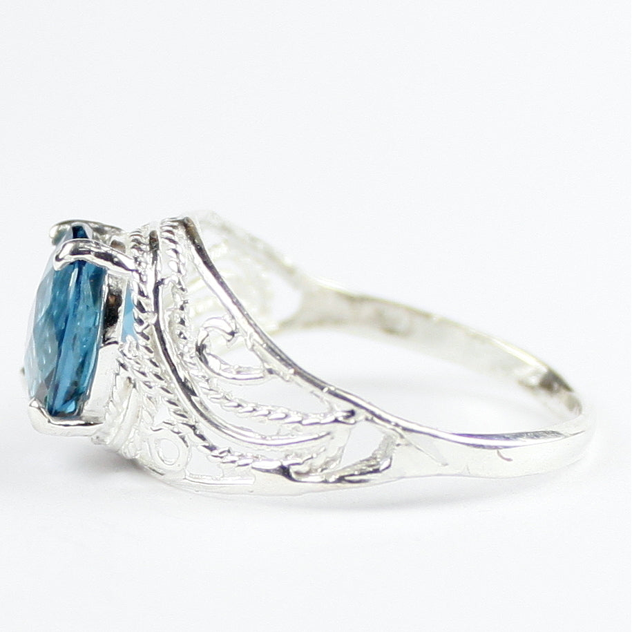 SR083 London Blue Topaz 925 Sterling Silver Ladies Ring, Image 3