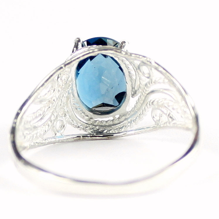 SR083 London Blue Topaz 925 Sterling Silver Ladies Ring, Image 4