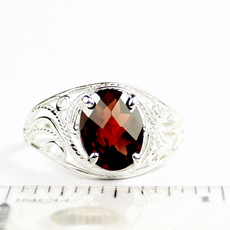 Mozambique Garnet 925 Sterling Silver Ladies Ring SR083 Image 4