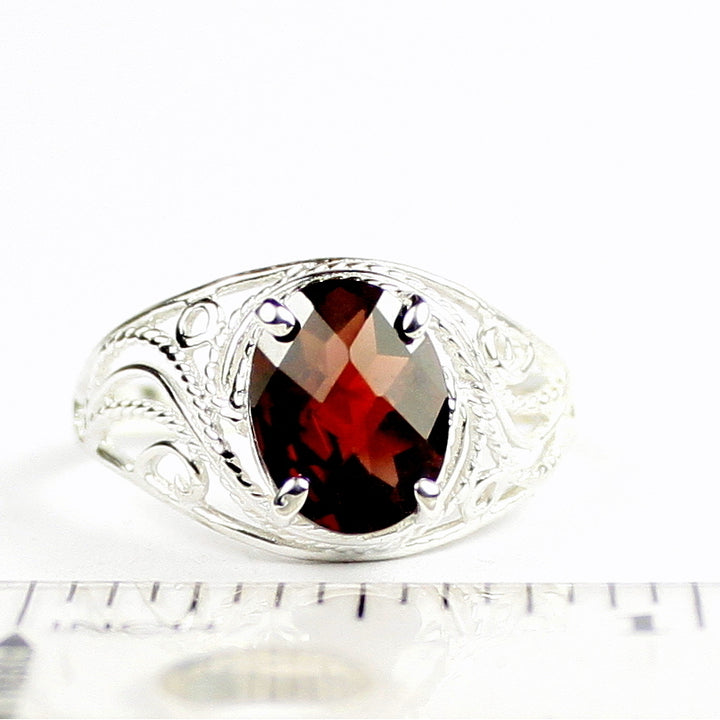 Mozambique Garnet 925 Sterling Silver Ladies Ring SR083 Image 4