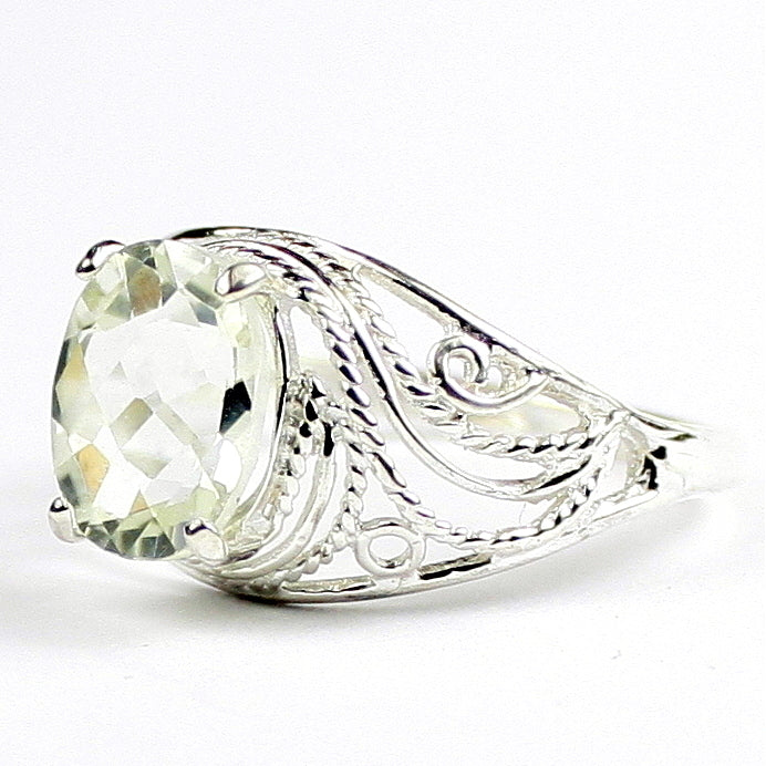 Green Amethyst 925 Sterling Silver Ladies Ring SR083 Image 2