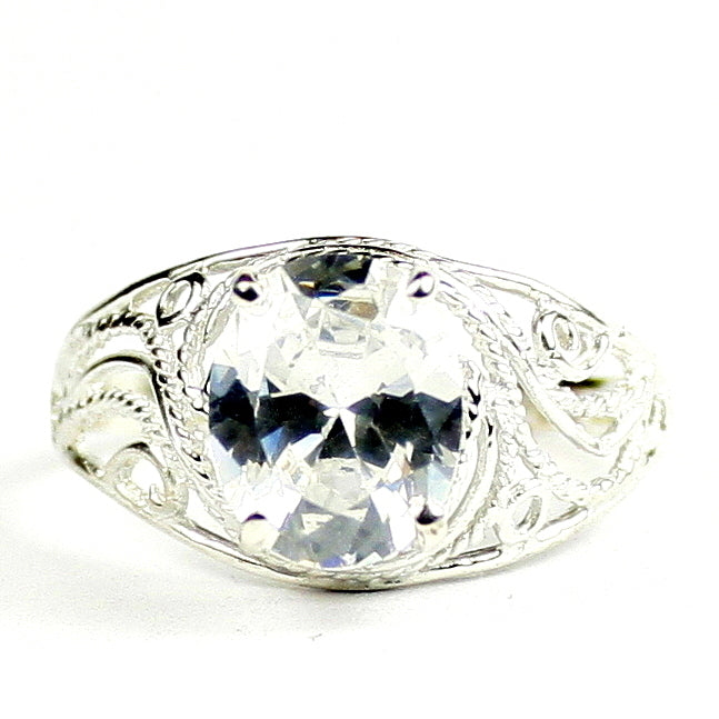 SR083 Cubic Zirconia 925 Sterling Silver Ladies Ring, Image 1