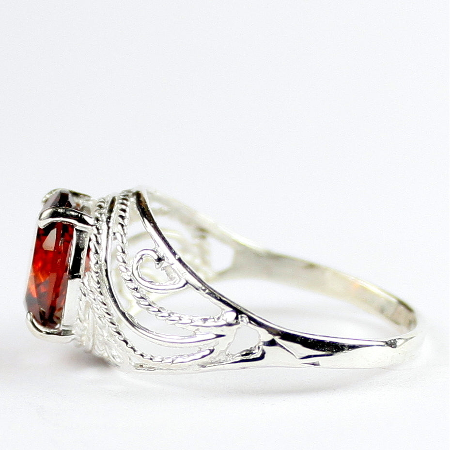 Garnet CZ 925 Sterling Silver Ladies Ring SR083 Image 3