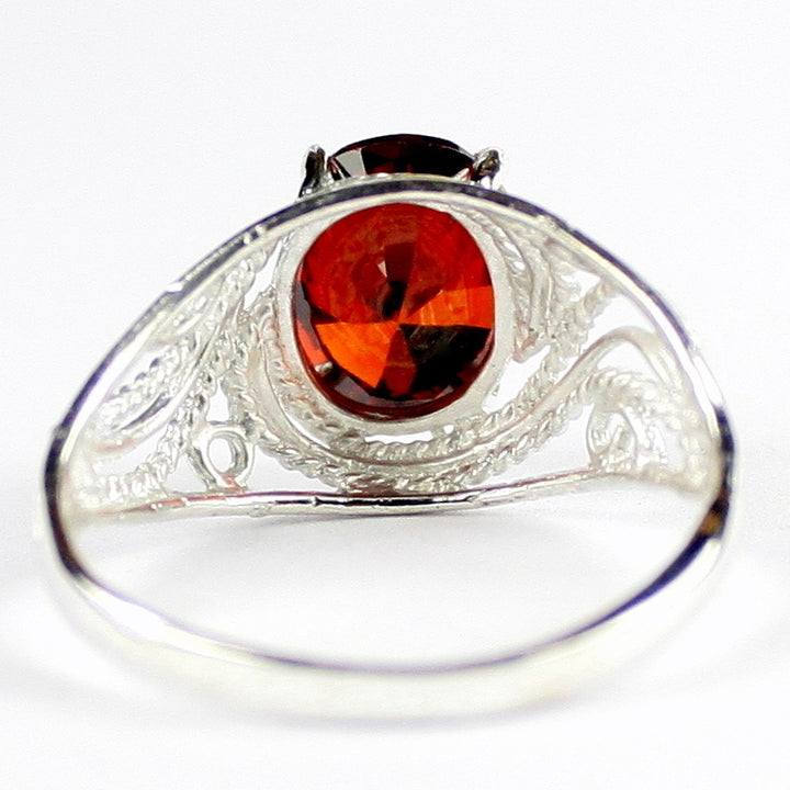 Garnet CZ 925 Sterling Silver Ladies Ring SR083 Image 4