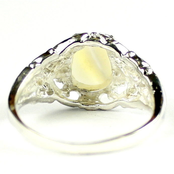 SR113 Mother of Pearl 925 Sterling Silver Ring, Image 4