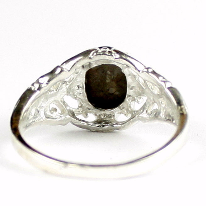 SR113 Black Star Sapphire 925 Sterling Silver Ring, Image 4