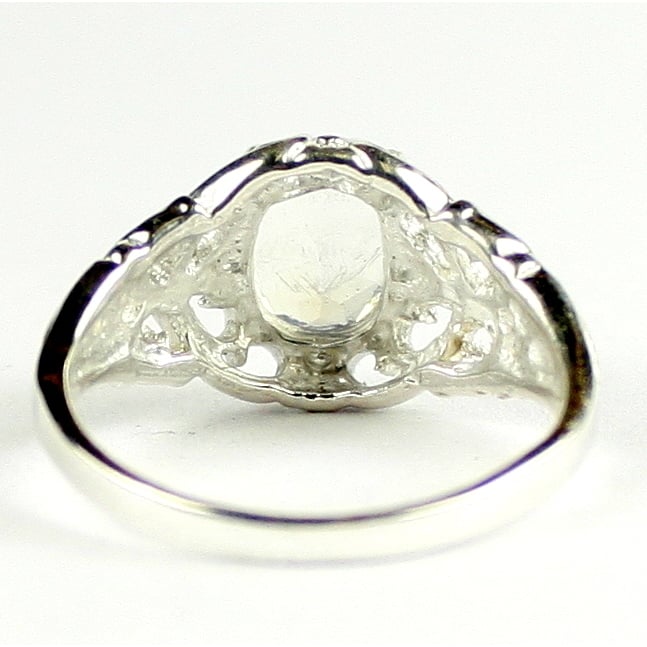 SR113 Rainbow Moonstone 925 Sterling Silver Ring, Image 4