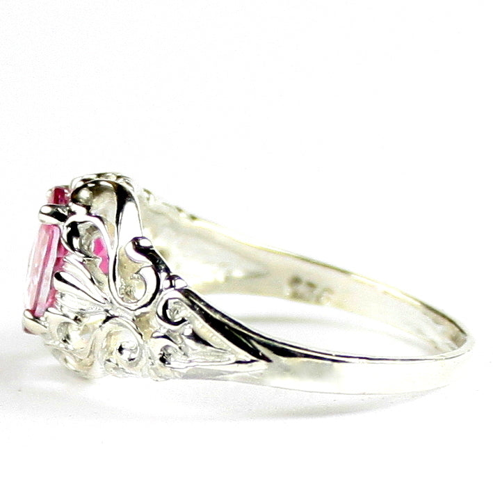 SR113 Pure Pink Topaz 925 Sterling Silver Ring, Image 3