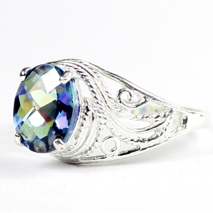 SR083 Neptune Garden Topaz 925 Sterling Silver Ladies Ring, Image 2