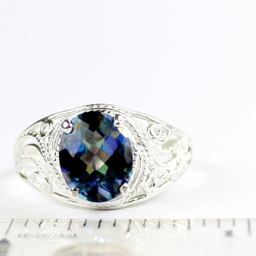 SR083 Neptune Garden Topaz 925 Sterling Silver Ladies Ring, Image 4