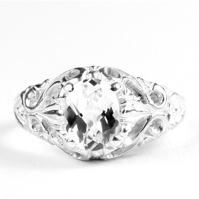 SR113 Silver Topaz 925 Sterling Silver Ring, Image 1