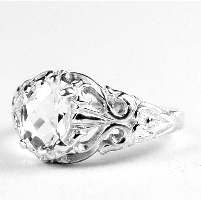 SR113 Silver Topaz 925 Sterling Silver Ring, Image 2