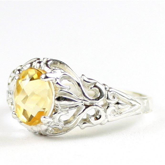 SR113 Citrine 925 Sterling Silver Ring, Image 2