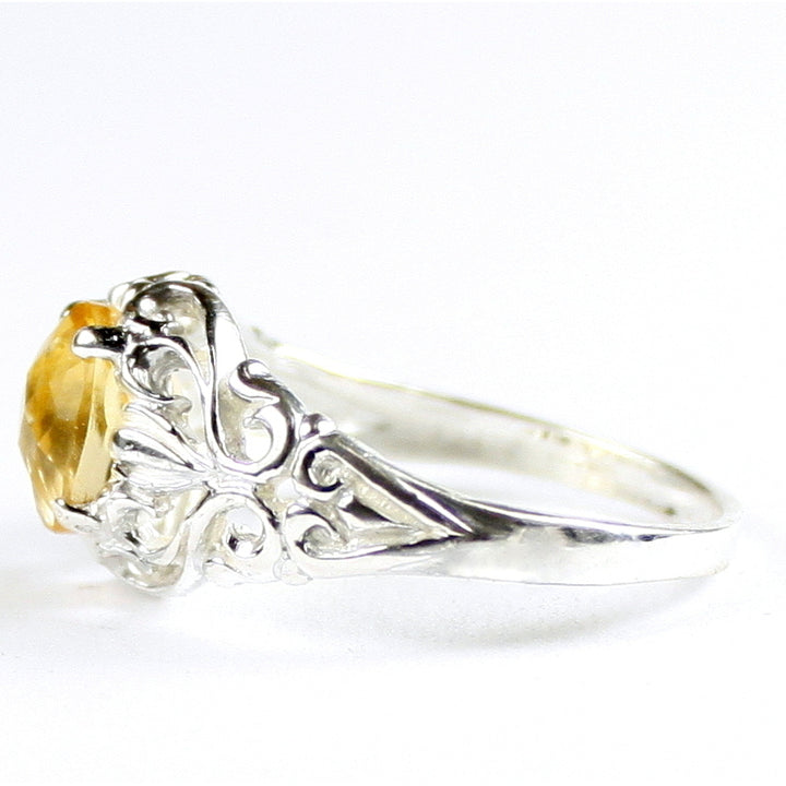 SR113 Citrine 925 Sterling Silver Ring, Image 3